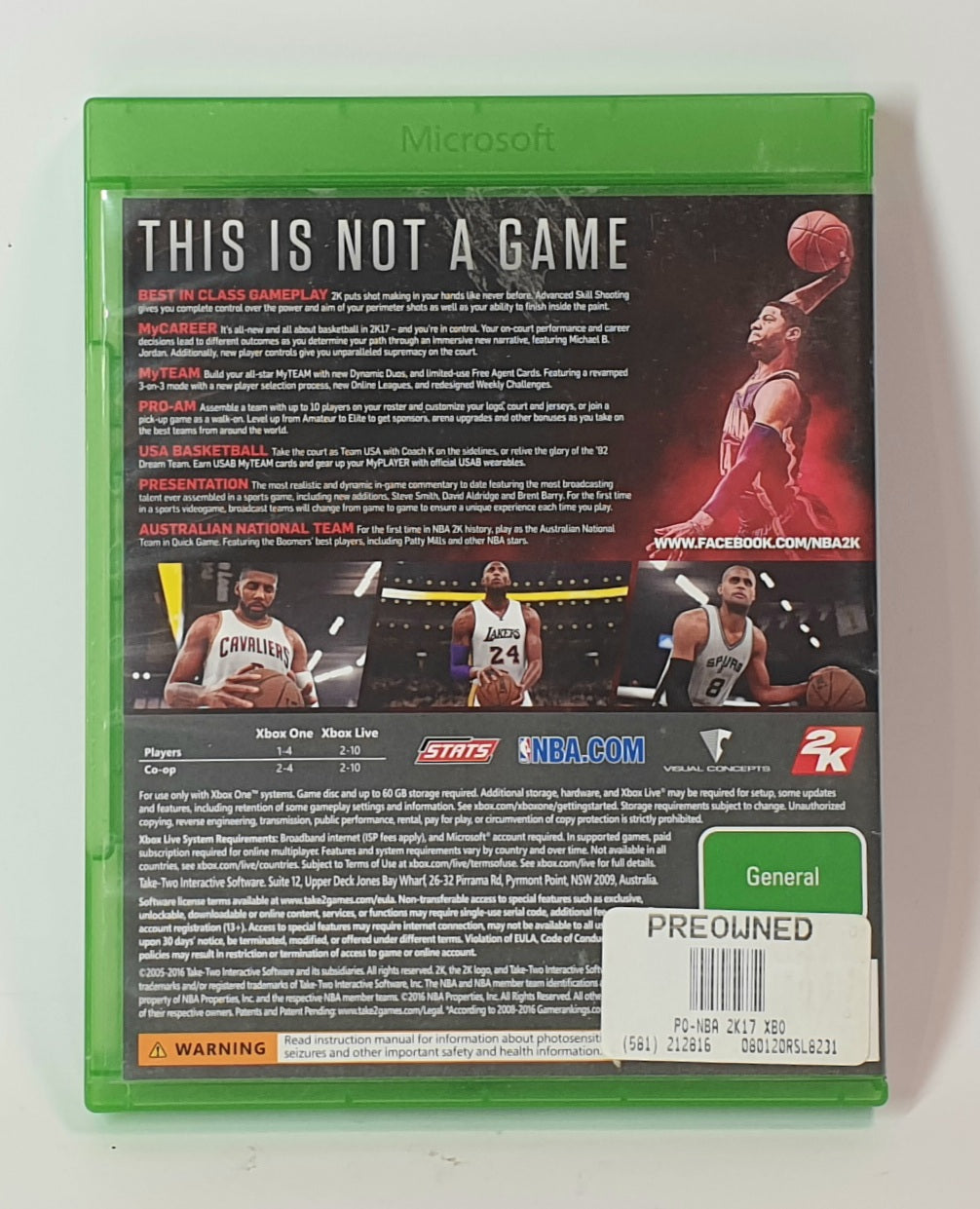 XBOX ONE NBA 2K 17