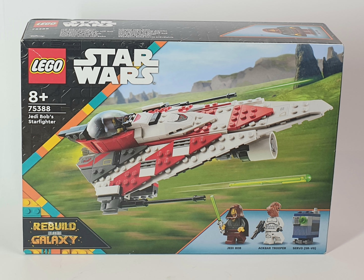 LEGO Star Wars Jedi Boba's Starfighter set packaging on a white background