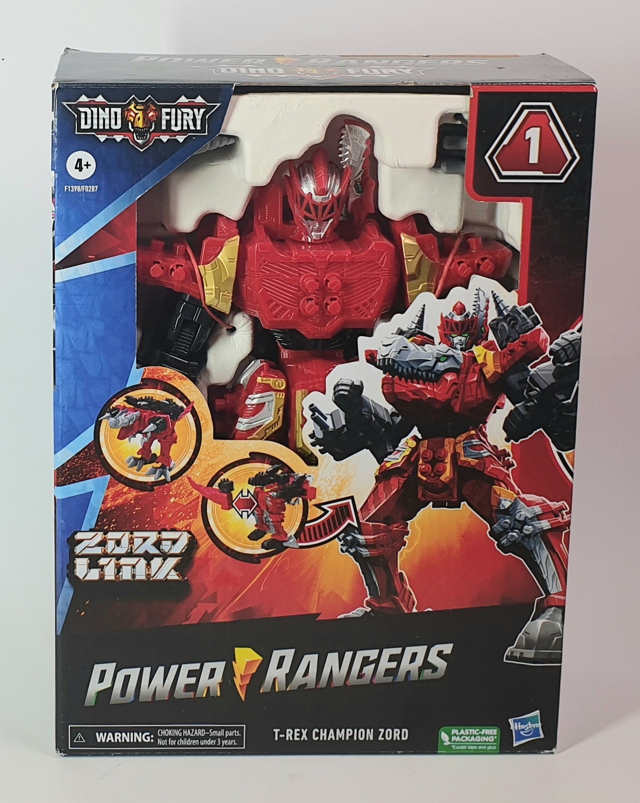 Power Rangers toy figure in packaging with Dino Fury logo
