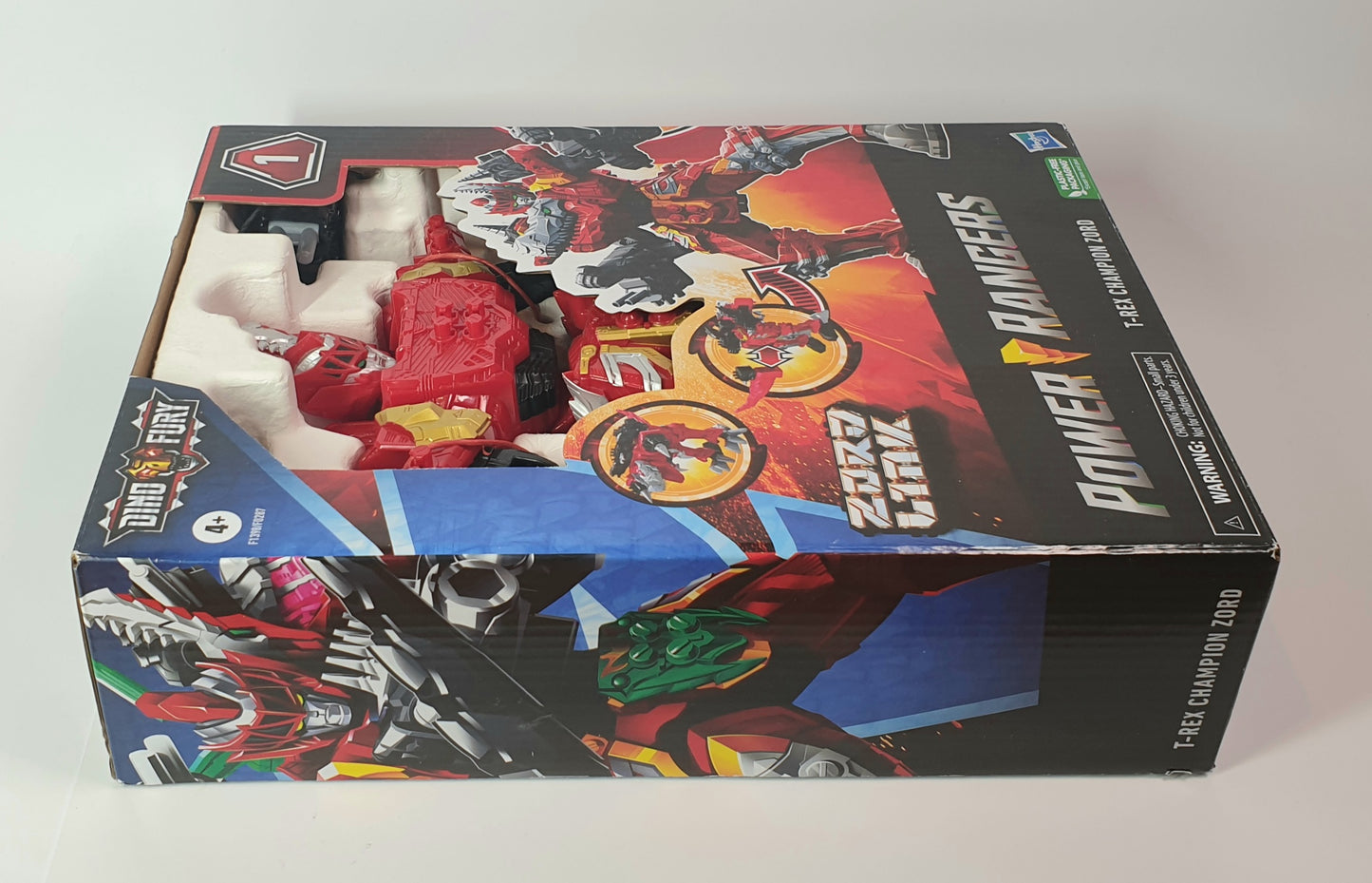 Power Rangers Dino Fury T-Rex Champion Zord Morphing Dino Robot with Zord Link