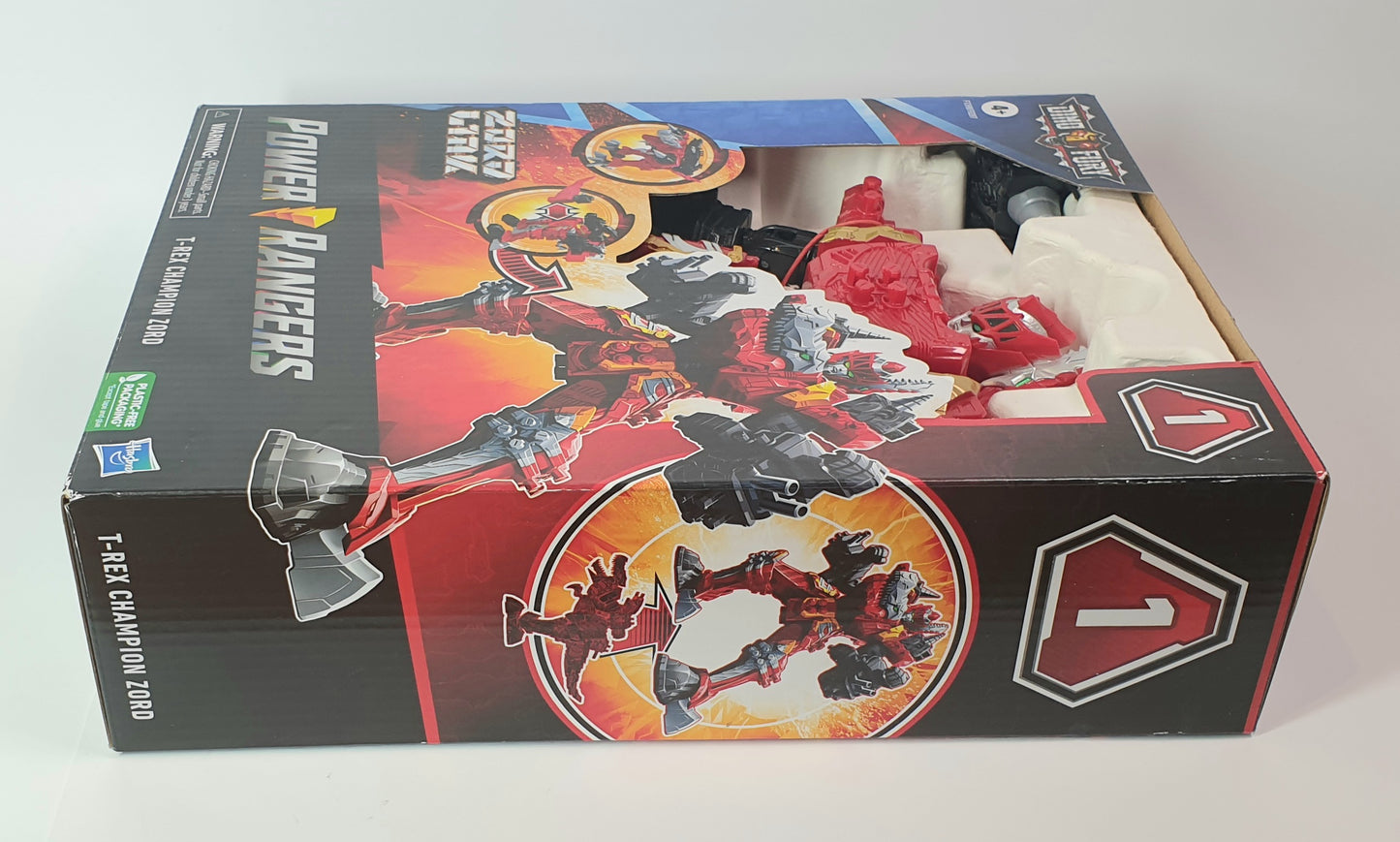 Power Rangers Dino Fury T-Rex Champion Zord Morphing Dino Robot with Zord Link