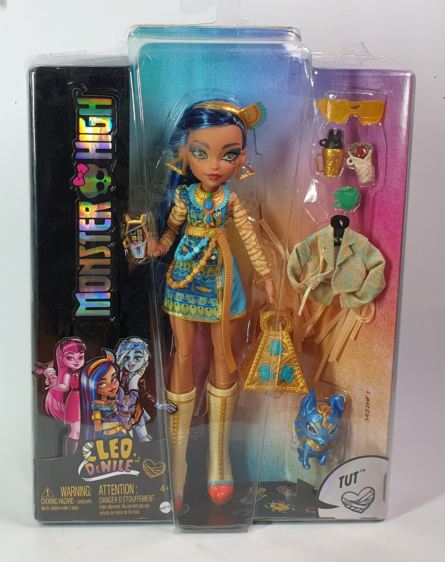 Monster High doll in packaging with accessories on a white background
