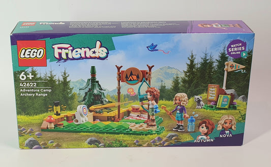 LEGO Friends Adventure Camp Archery Range set packaging on a white background