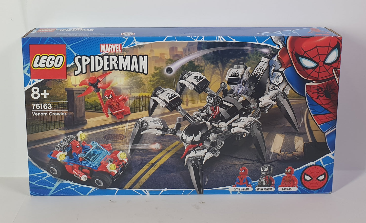 LEGO Spider-Man Venom Crawler set packaging on a white background