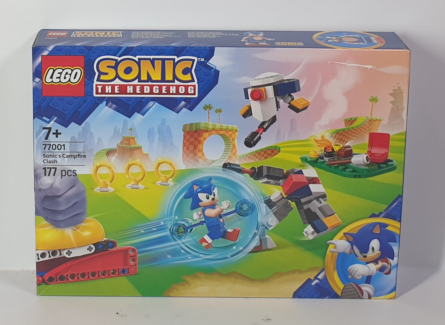 LEGO Sonic the Hedgehog packaging with characters and colorful design