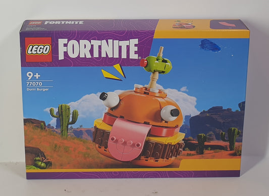 LEGO Fortnite Dizzy Burger set packaging on a white background