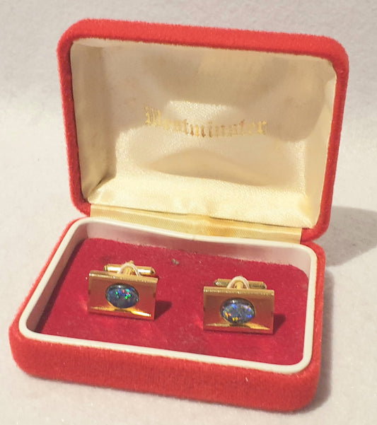 Opal Cufflink with Boxs
